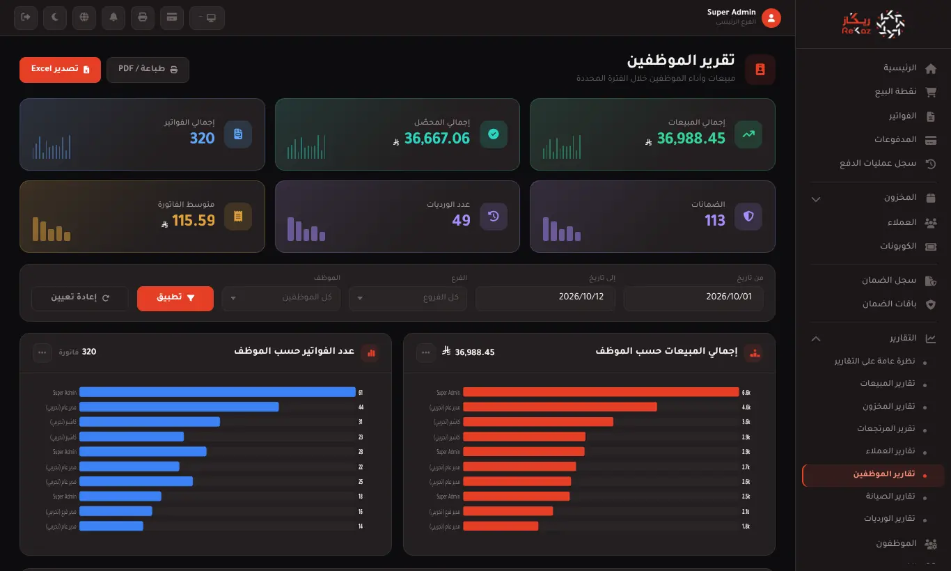 تقرير الموظفين