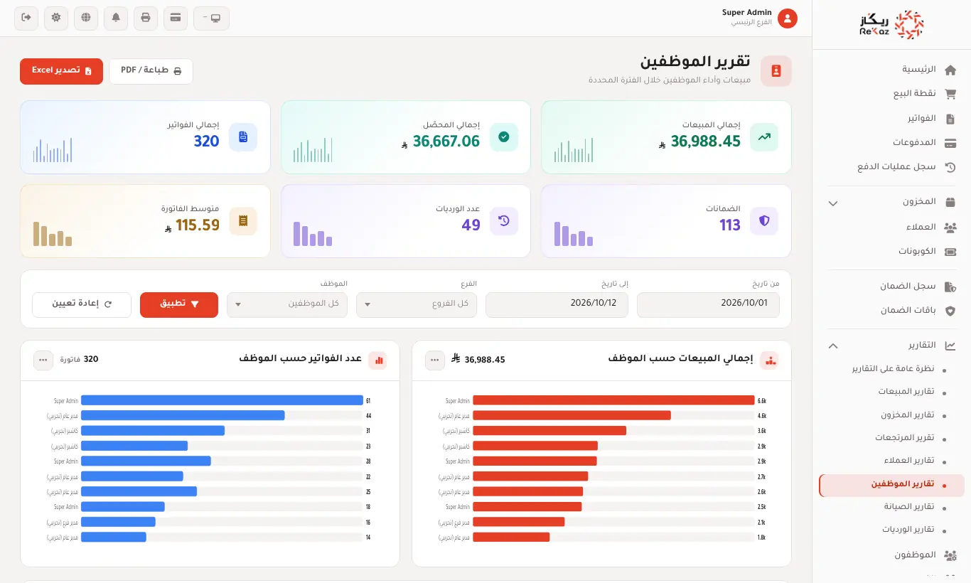 تقرير الموظفين